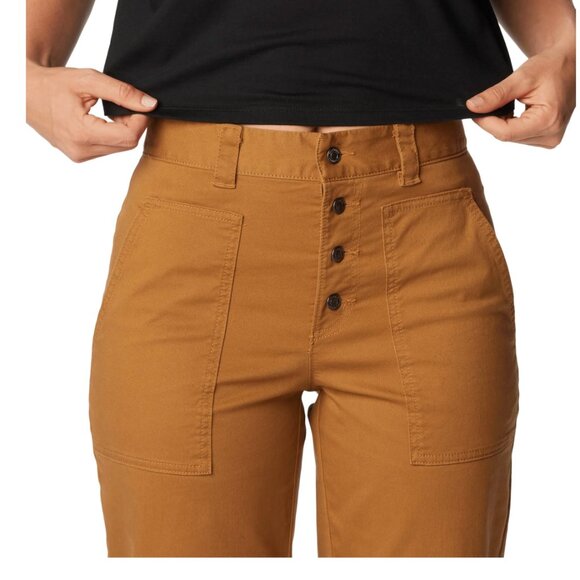 NWT Columbia Holly Hideaway Cotton Pant Women's Straight Leg Button Fly 16W - Picture 2 of 9